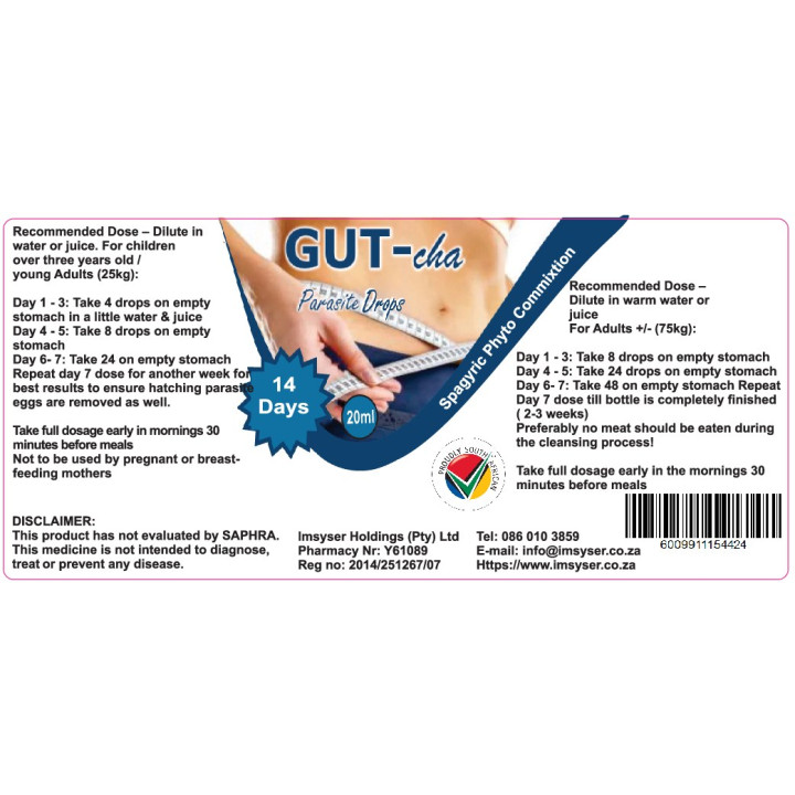 Imsyser Health Products - GUT-cha Herbal Cleanse Drops 20 ml