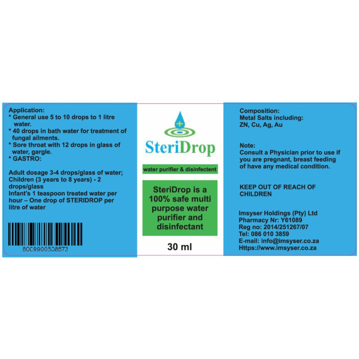 Imsyser - SteriDrop Water Purification Drops, 30 ml