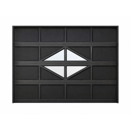 Aluminium Fancy Diamond Design Sectional Garage Door & Motor Kit - Bronze