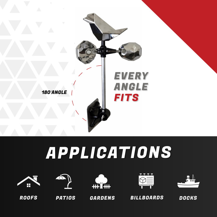 BadBirdy Eggstreme - Rooftop Bird Repeller - Reflective Bird Scarer