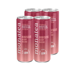 Monatea Sparkling Rooibos Tea – Hibiscus, Berry & Buchu (LOW) | 4 x 300ml