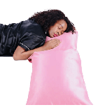 Dubis Double Layer Satin Bonnet For Healthy Beautiful Hair. Blush Pink