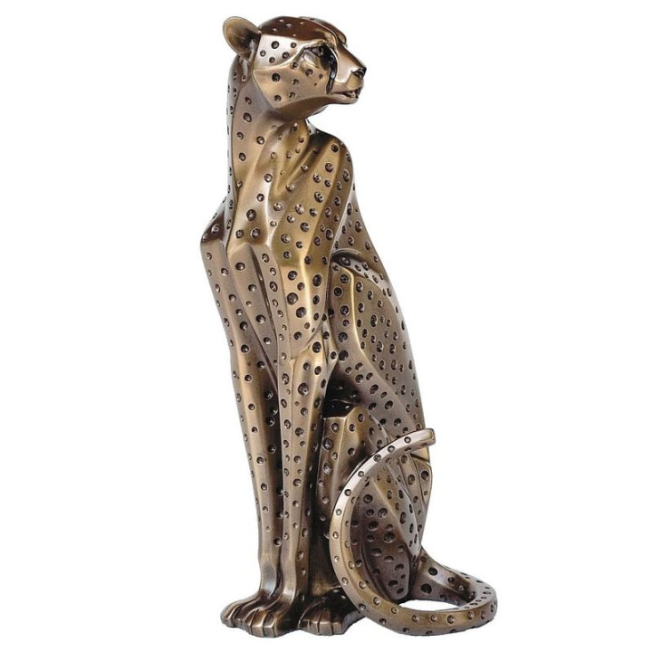 Zimbini - Cheetah Sitting Sculpture