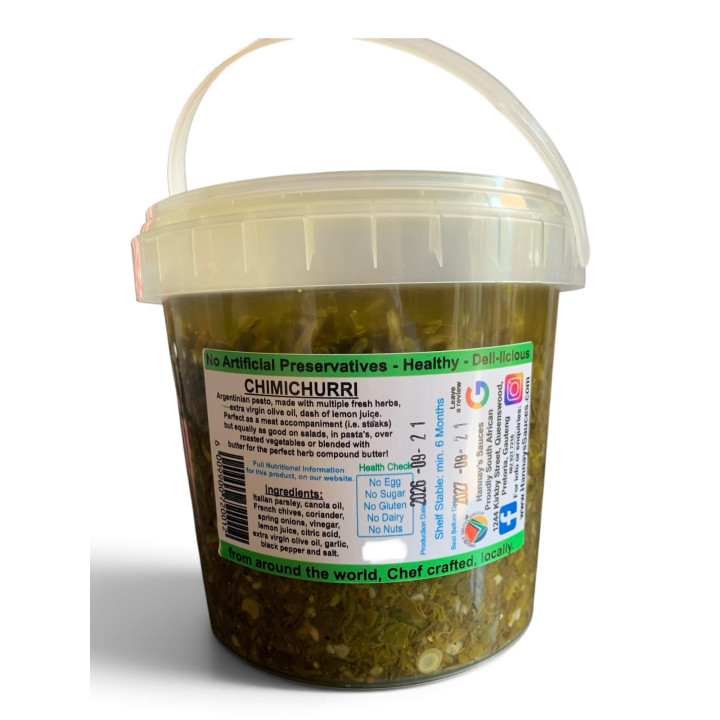 Hannay's Sauces - Argentinian Chimichurri Pesto, 1 L