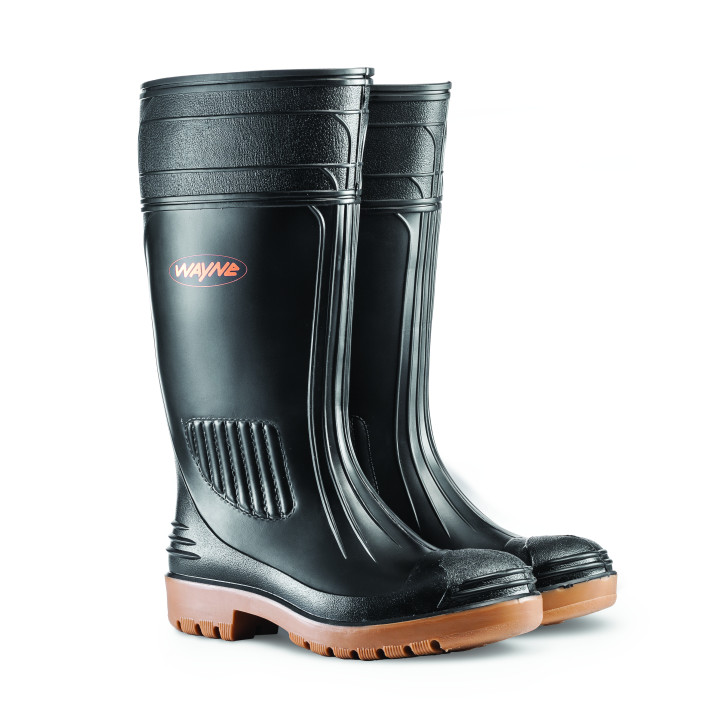 EGOLI SABS STC GUMBOOT BLACK TOFFEE