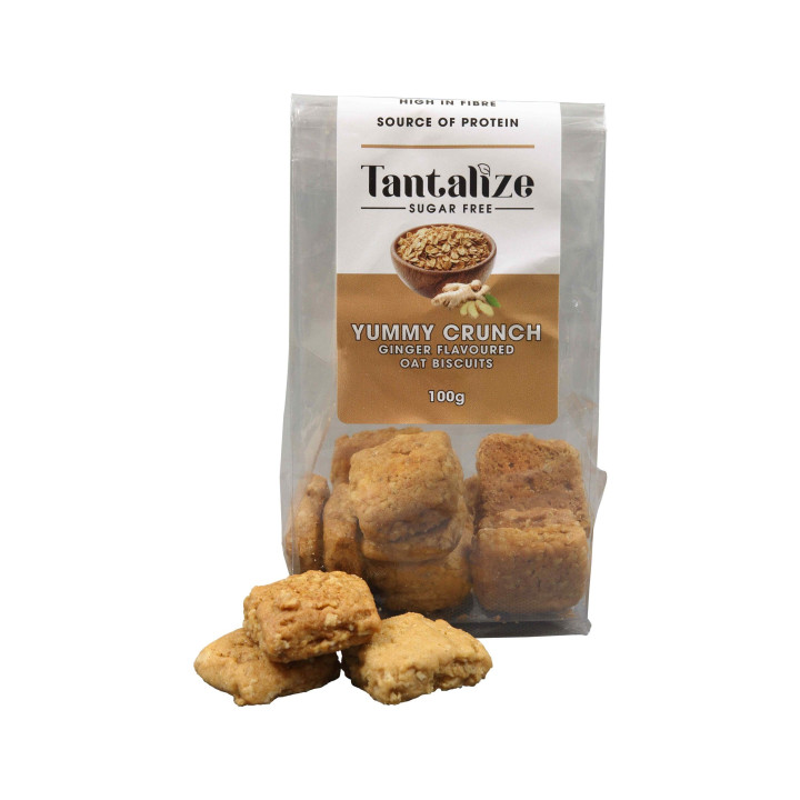 Yummy Crunch Biscuits Ginger & Oat, Trade Pack (6 x 100 g) | Proudly SA