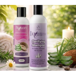 Clarifying shampoo and leave-in moisturizing milk