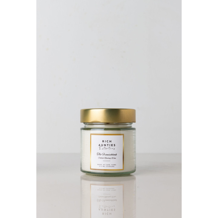 Rich Aunties Esthetics - The Franschhoek Scented Soy Candle - Riesling Wine Inspired 212ml