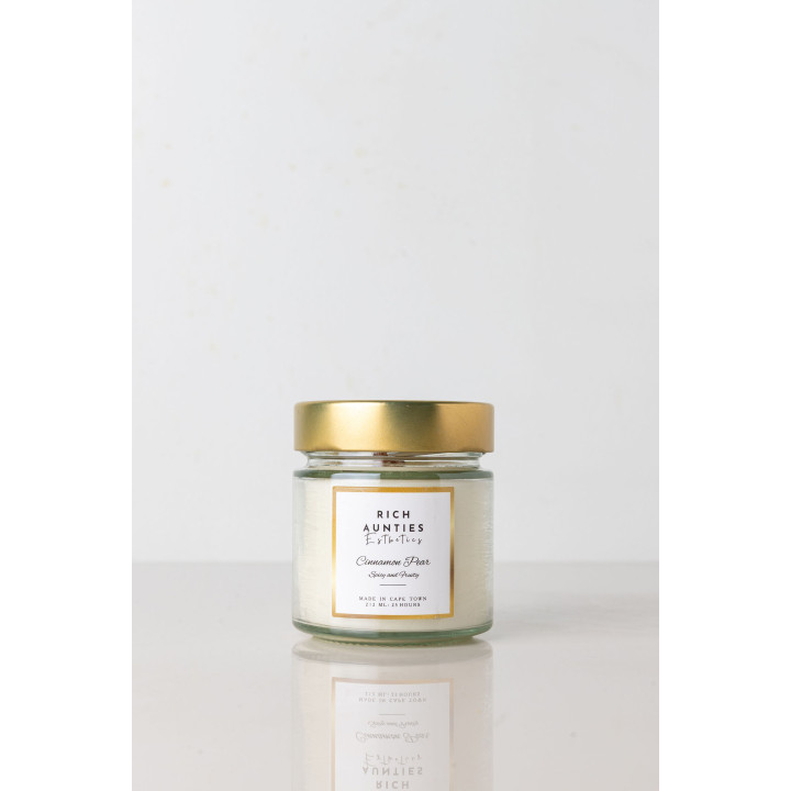 Rich Aunties Esthetics - Cinnamon Pear Scented Soy Candle 212ml