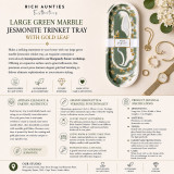 Rich Aunties Esthetics - Trinket Tray Green Marble Gold Leaf Large