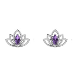 Lotus Studs With Marquise