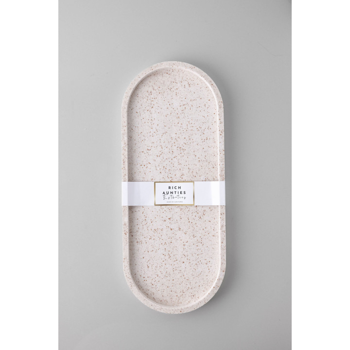 Rich Aunties Esthetics - Trinket Tray Oatmeal Large- Creamy Beige
