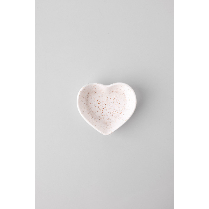 Rich Aunties Esthetics - Mini Heart Trinket Tray Oatmeal - Creamy Beige