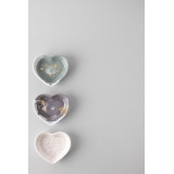 Rich Aunties Esthetics - Mini Heart Trinket Tray Grey Marble Gold Leaf