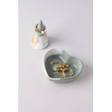 Rich Aunties Esthetics - Mini Heart Trinket Tray Green Marble Gold Leaf