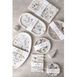 Rich Aunties Esthetics - Trinket Tray White and Black Speckled Small