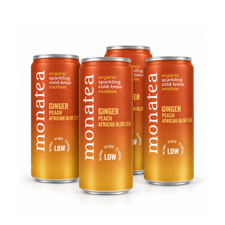 Monatea - Sparkling Rooibos Tea, Ginger, Peach & African