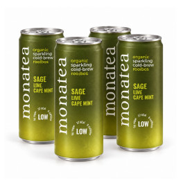 Monatea Sparkling Rooibos Tea – Sage, Lime & Cape Mint (LOW) | 4 x 300ml