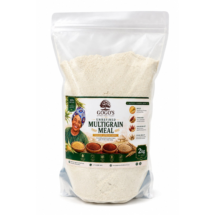 Gogo’s Unrefined Multigrain Meal 2kg | Maize, Sorghum, Finger Millet & Pearl Millet