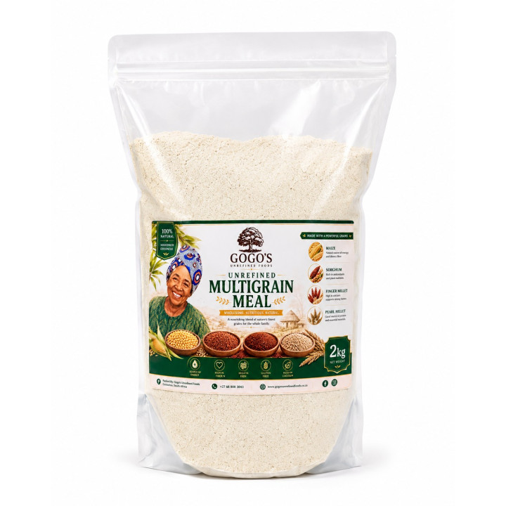 Gogo’s Unrefined Multigrain Meal 2kg | Maize, Sorghum, Finger Millet & Pearl Millet