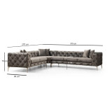 Ntane - Momo Corner Sofa, Anthracite