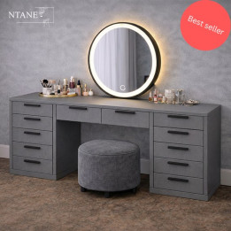 Ntane - Angela Dressing Table Combo, Dunblane Grey