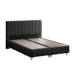 Ntane - Narva Base and Headboard Set, Dark Grey