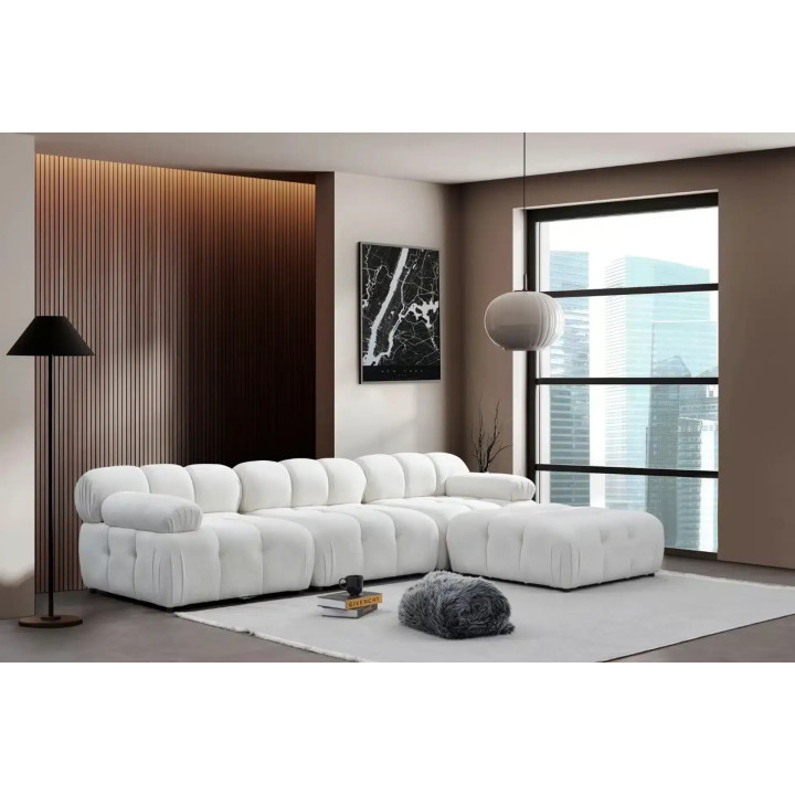 Ntane - Hazz Modular Corner Sofa, White
