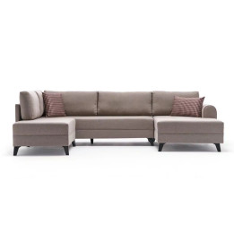 Ntane - Vardo Panoramic U-Corner Sofa, Cream