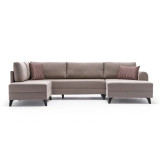Ntane - Vardo Panoramic U-Corner Sofa, Cream