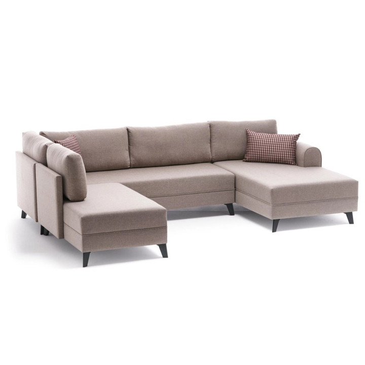 Ntane - Vardo Panoramic U-Corner Sofa, Cream