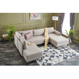 Ntane - Vardo Panoramic U-Corner Sofa, Cream
