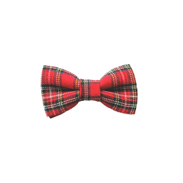 Polkadot Coco - Red Tartan Bow Tie