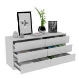 Ntane - 6 Drawer Double Dresser, White