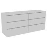 Ntane - 6 Drawer Double Dresser, White