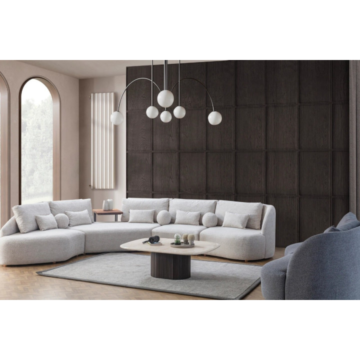 Ntane - 6 Seater Milano Curve Bouclé Sofa