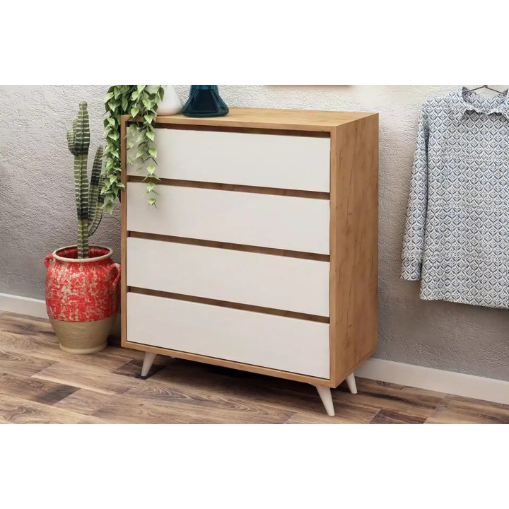 Ntane - Chest of Drawers, Off White and Brown