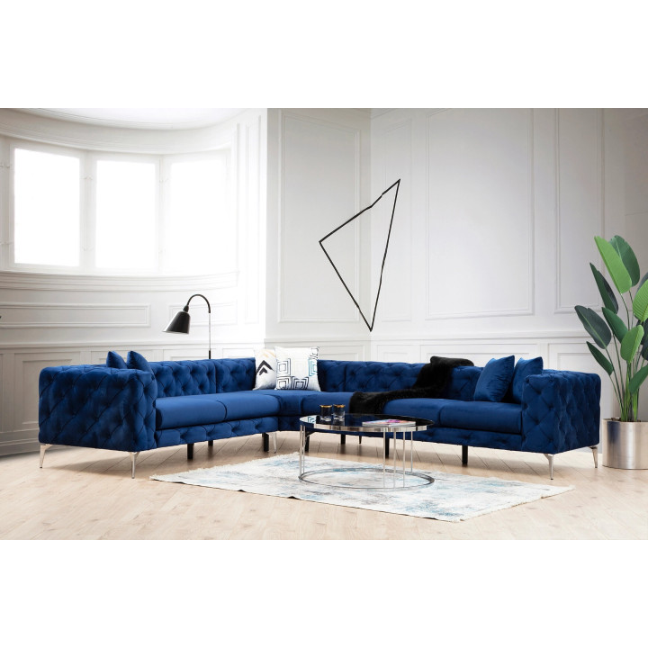 Ntane - Momo Corner Sofa, Blue