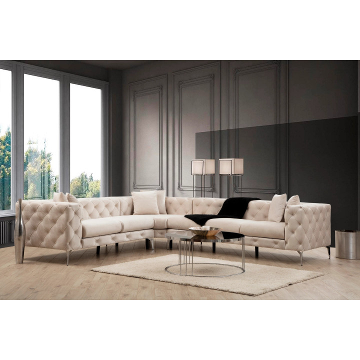 Ntane - Momo Corner Sofa, Cream
