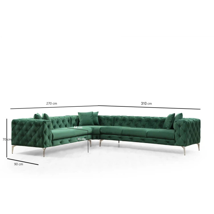 Ntane - Momo Corner Sofa, Green