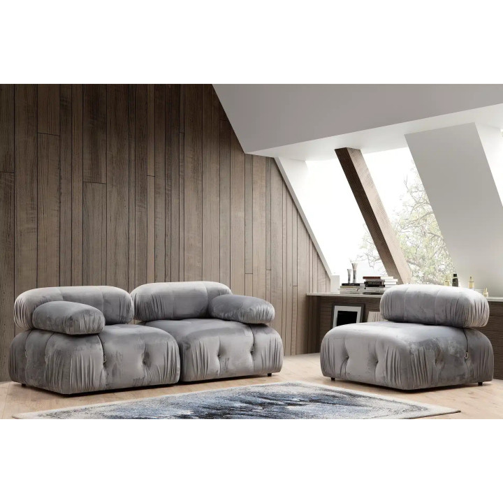 Ntane - Bubble Modular Corner Sofa, Light Grey
