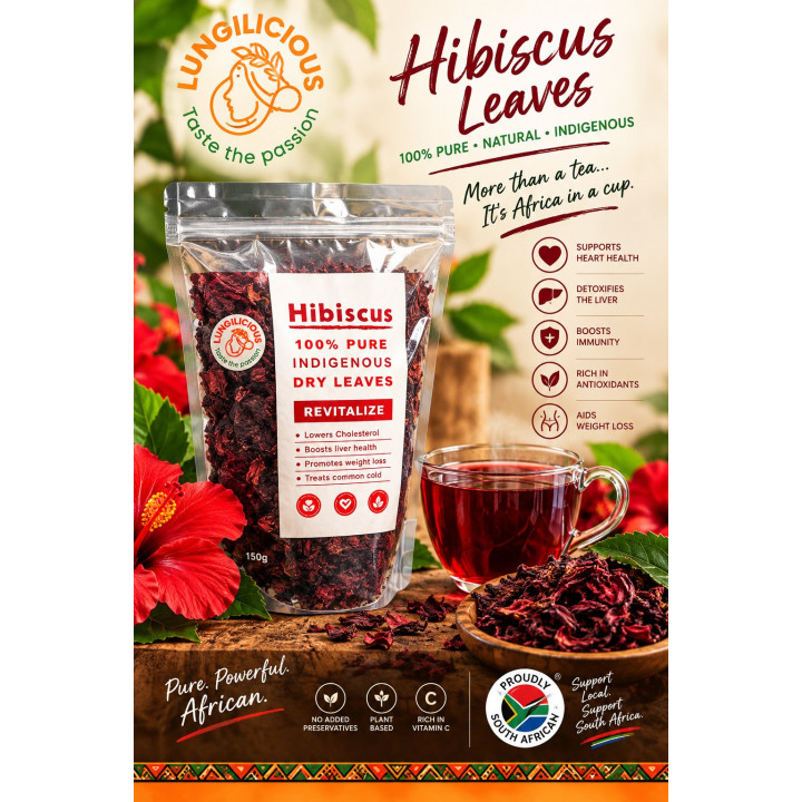 Lungilicious Hibiscus Dry Leaves, 150 g | Proudly SA