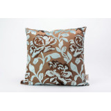 MM Terquoise & Brown Flower Cushion
