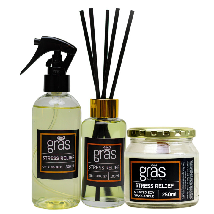 Stress Relief Combo (Reed Diffuser, Room Spray & Candle)