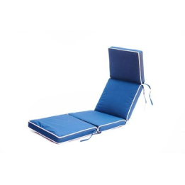 Blue (Navy) Canvas Patio Flexible Bench/Lounger Cushion