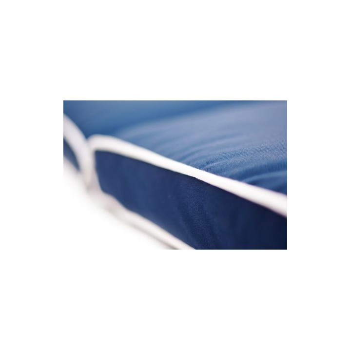 Blue (Navy) Canvas Patio Flexible Bench/Lounger Cushion