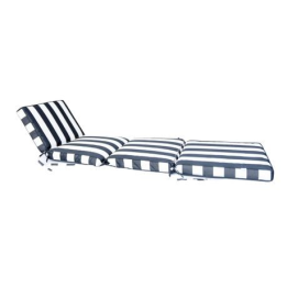 Seated By Jenkie Black & White Striped Waterproof Lounger Cushion