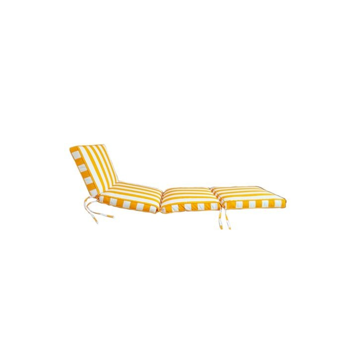 Yellow & white Waterproof Lounger Cushion
