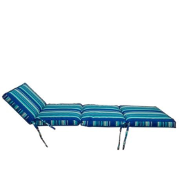 Seated By Jenkie Blue Stripes Waterproof Lounger Cushion