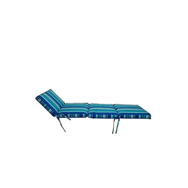 Seated By Jenkie Blue Stripes Waterproof Lounger Cushion